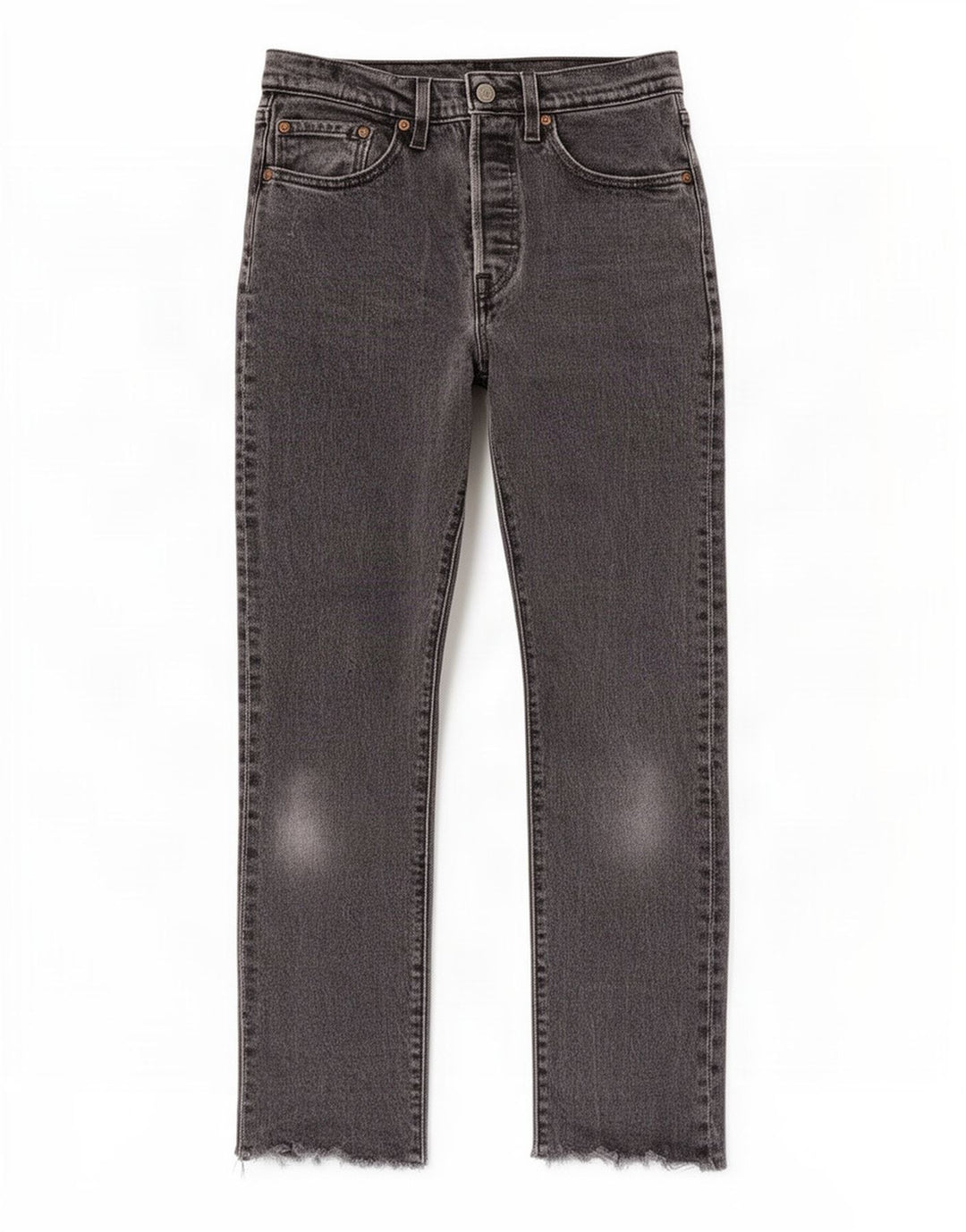 Levi's Damen 501 Straight Jeans W26 L28 Grau