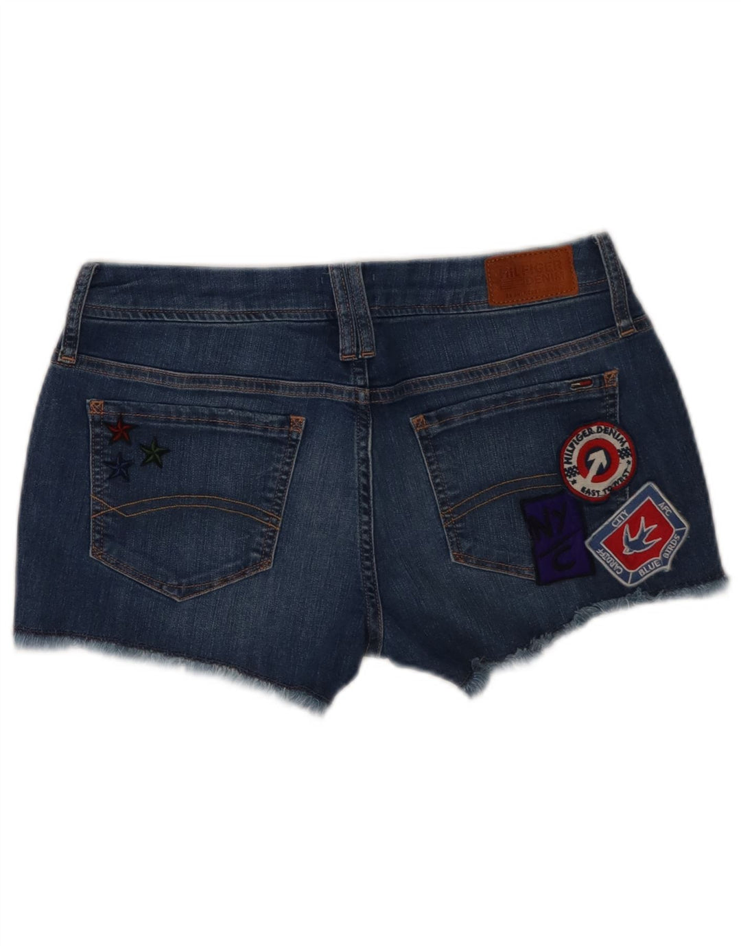 Tommy Hilfiger Damen-Jeansshorts mit Grafik, W29, mittelblaue Baumwolle