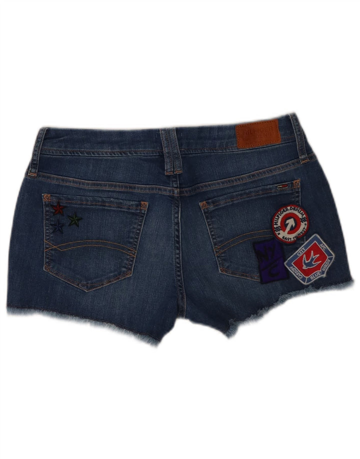 Tommy Hilfiger Damen-Jeansshorts mit Grafik, W29, mittelblaue Baumwolle