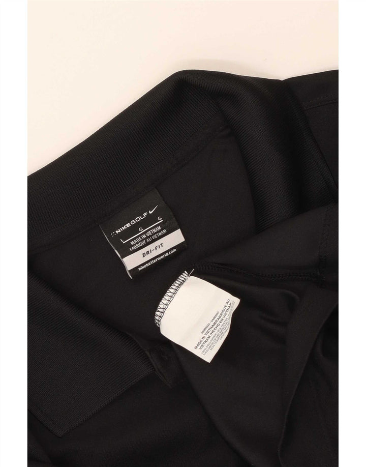 Nike Herren Dri Fit Poloshirt, großes schwarzes Polyester