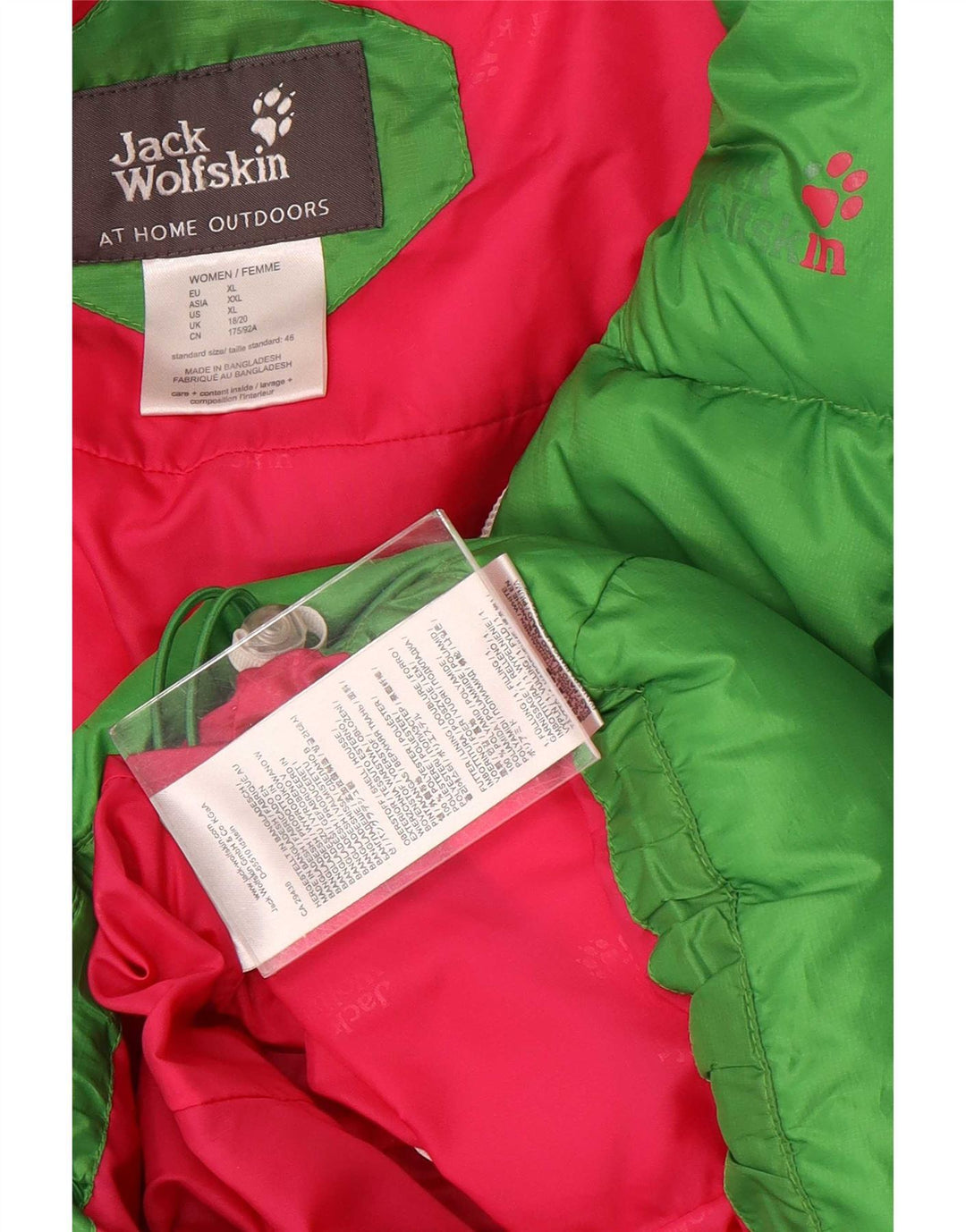 Jack Wolfskin Damen Wattierte Jacke UK 18/20 XL Grün Polyester