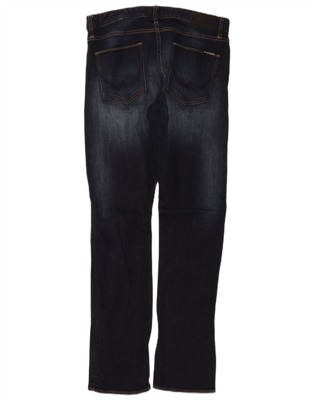 SUPERDRY Herren Slim Jeans W34 L34 Marineblaue Baumwolle