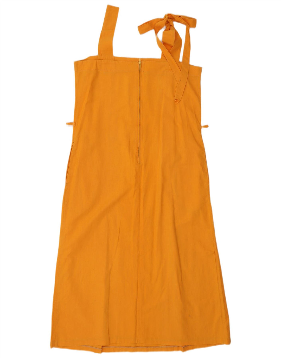 Vintage Damen Ärmelloses Sonnenkleid IT 44 Mittelorange