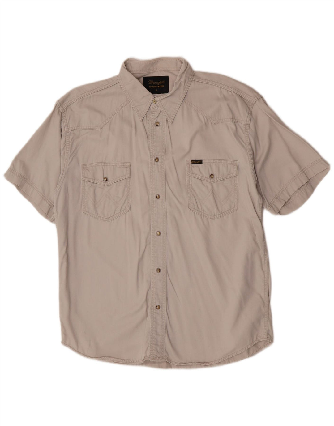 Wrangler Herren Western-Kurzarmhemd XL Beige