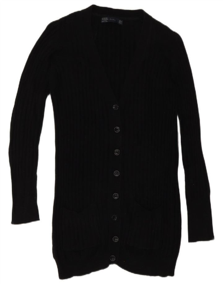 Zara Damen Strickjacke UK 12 Medium Schwarz