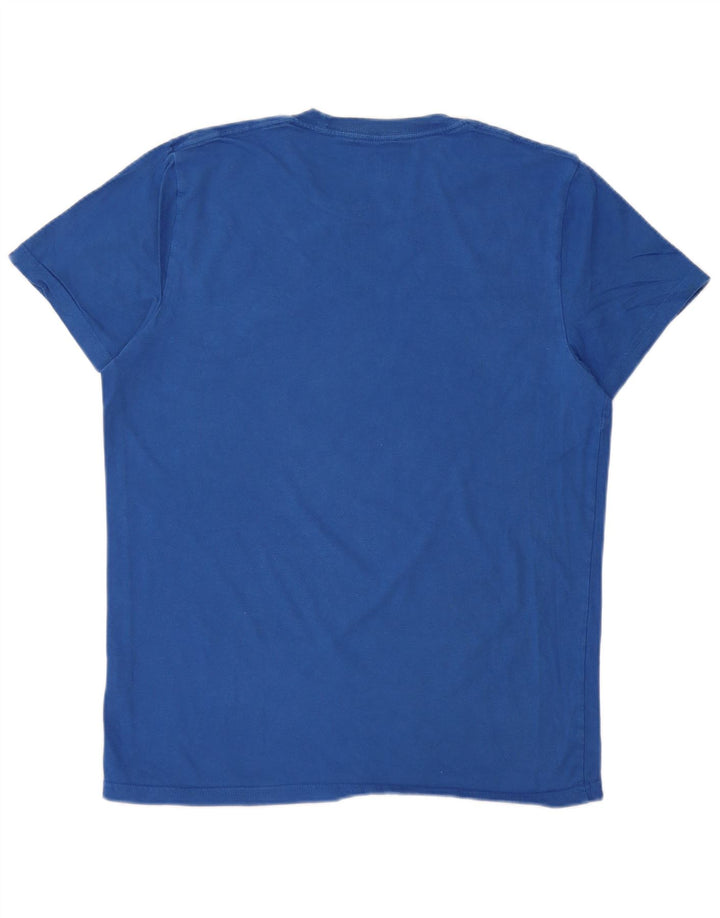 HOLLISTER Herren T-Shirt-Oberteil aus mittelblauer Baumwolle