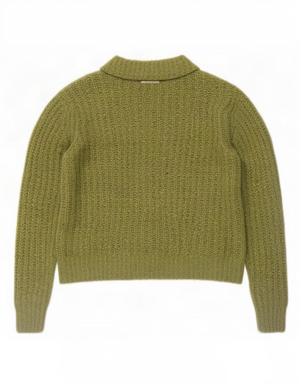 Marks & Spencer Damen Crop Rollkragenpullover Pullover UK 10 Small Grün