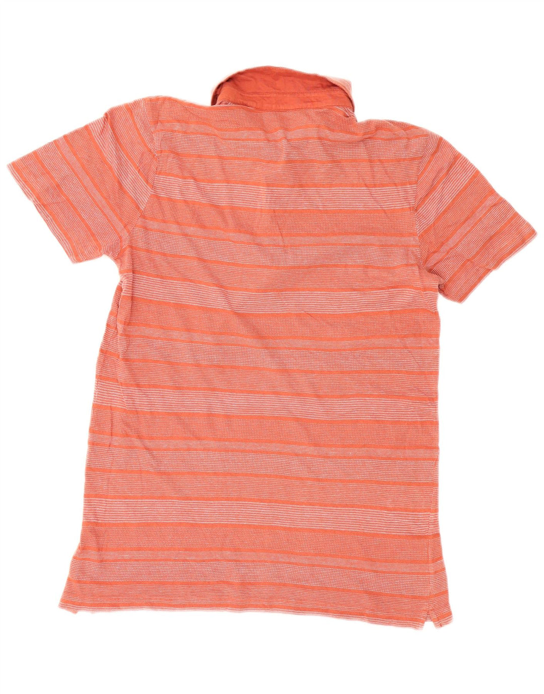 French Connection Herren-Poloshirt, groß, orange gestreift, Baumwolle