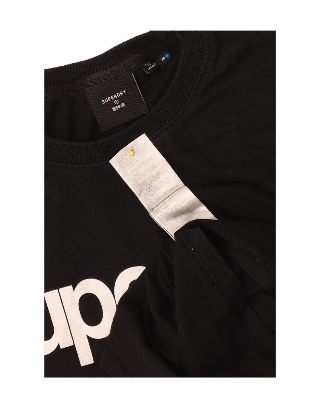 Superdry Herren Grafik-T-Shirt-Oberteil aus mittelschwarzer Baumwolle