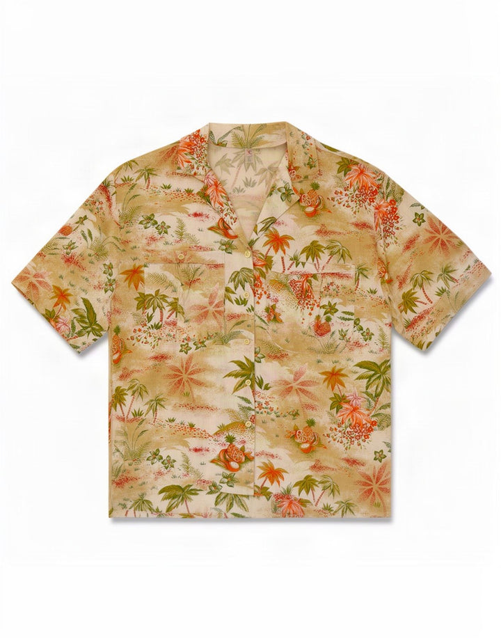 Vintage Damen Hawaiihemd IT 42 Medium Mehrfarbig geblümt