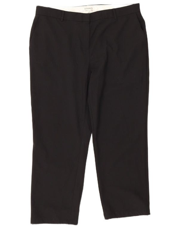 Marks & Spencer Damen Autograph Crop Suit Hose UK 18 XL W36 L26 Schwarz