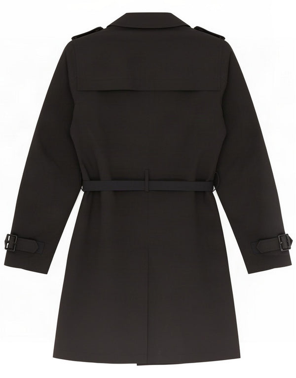 Marks & Spencer Damen Trenchcoat UK 12 Medium Black Polyester