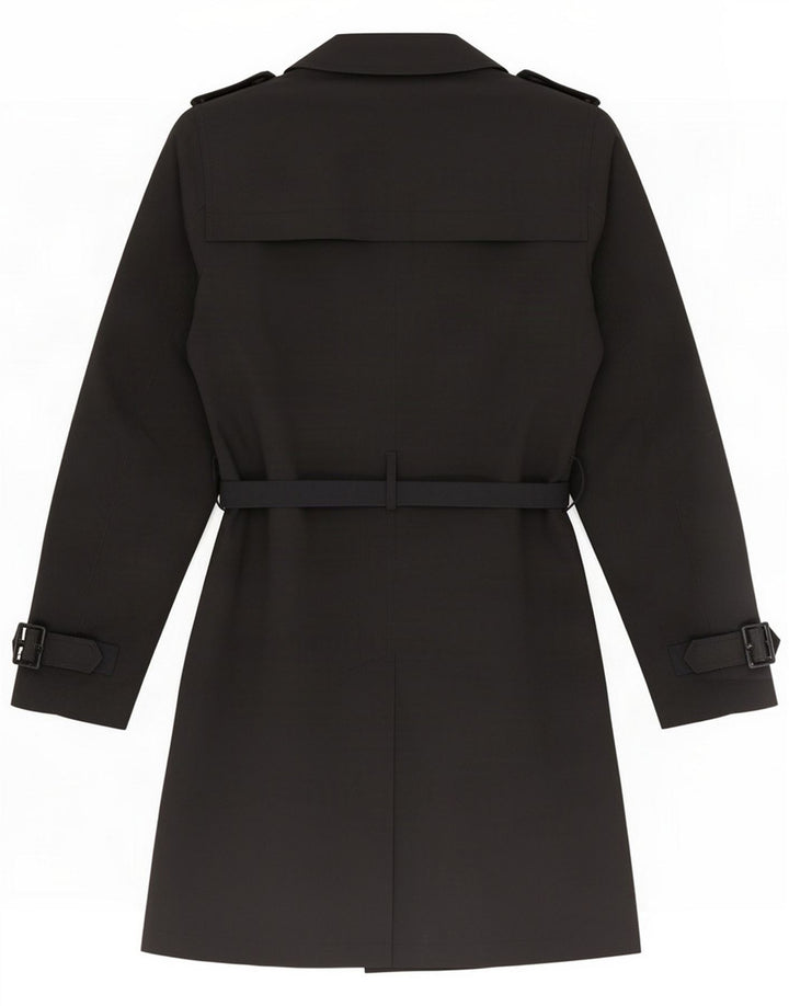 Marks & Spencer Damen Trenchcoat UK 12 Medium Black Polyester