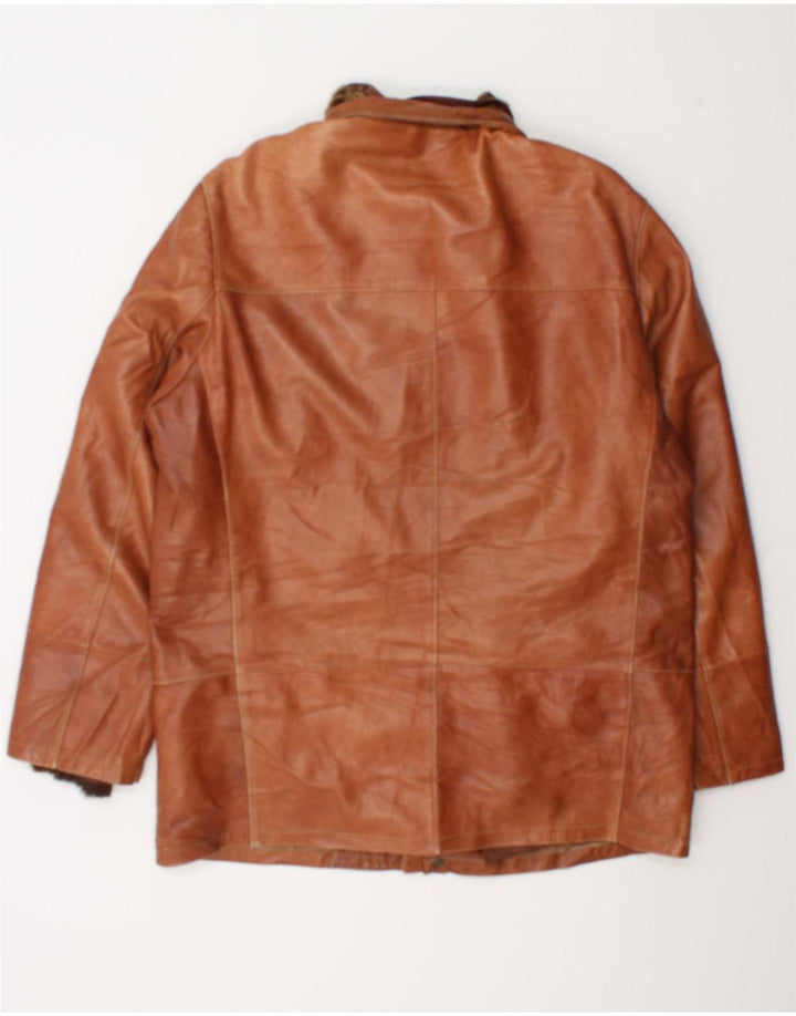 MARCO BALDASSARI Herren Lederjacke UK 42 XL Braun