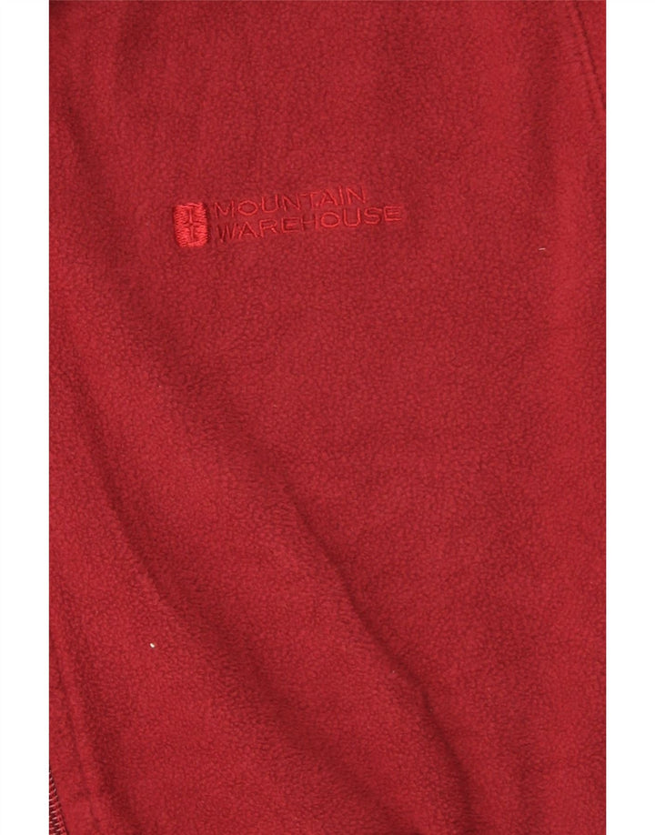 MOUNTAIN WAREHOUSE Womens Hooded Fleece Jacket UK 14 Medium Red Vintage Mountain Warehouse and Second-Hand Mountain Warehouse from Messina Hembry 