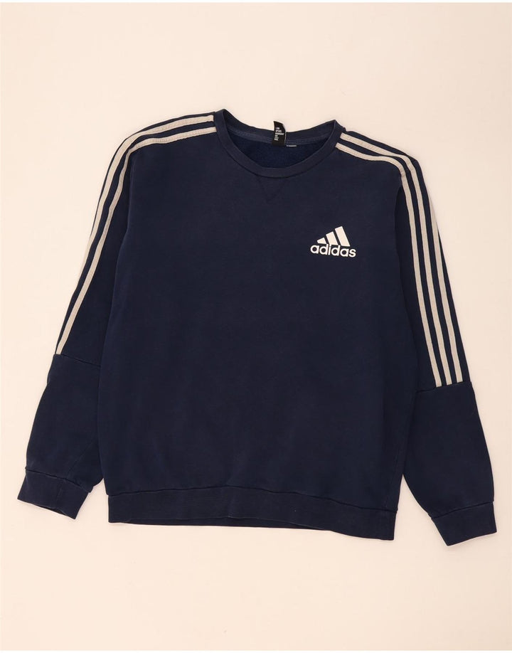 Adidas Herren Sweatshirt Pullover Large Marineblau