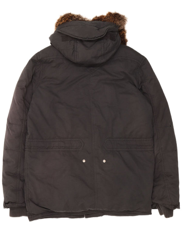 Levi's Herren-Mantel mit Kapuze, gepolstert, UK 42, XL, Schwarz, Polyester