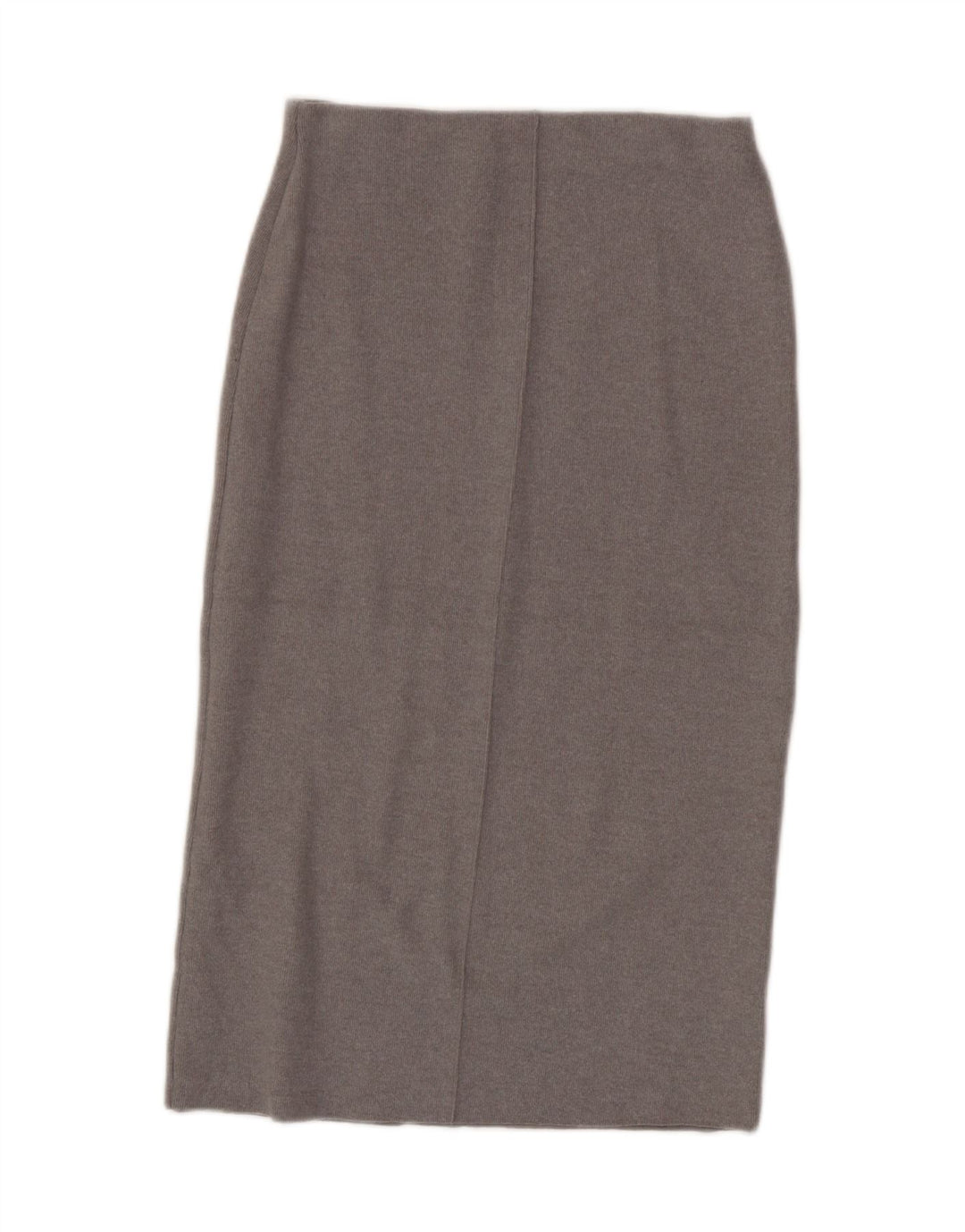 Zara Damen Midirock mit hoher Taille, mittelgroß, W28, grau, Polyester