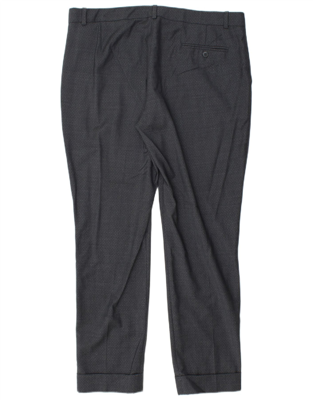 JIGSAW Gerade Chino-Hose für Damen, UK 44, Größe L, W34, L28, Grau gepunktet