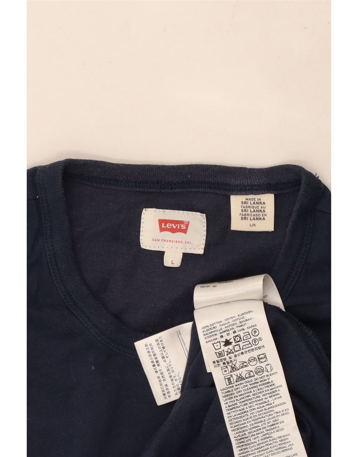 LEVI'S Herren T-Shirt Top Large Marineblau