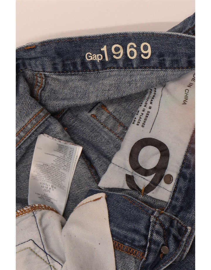 Gap Herren Slim Jeans W32 L32 Blaue Baumwolle