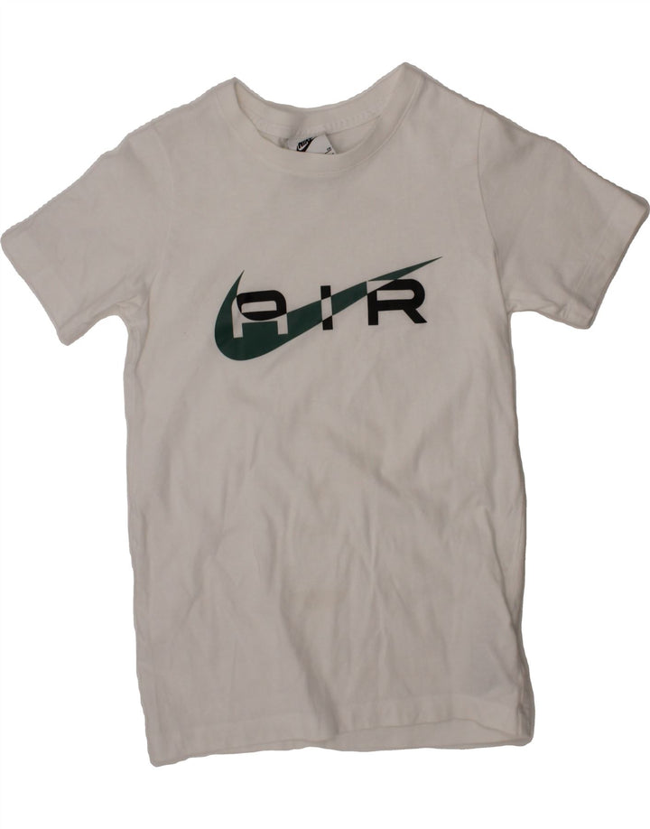 NIKE Boys Graphic T-Shirt Top 8-9 Years Small  White Cotton Vintage Nike and Second-Hand Nike from Messina Hembry 