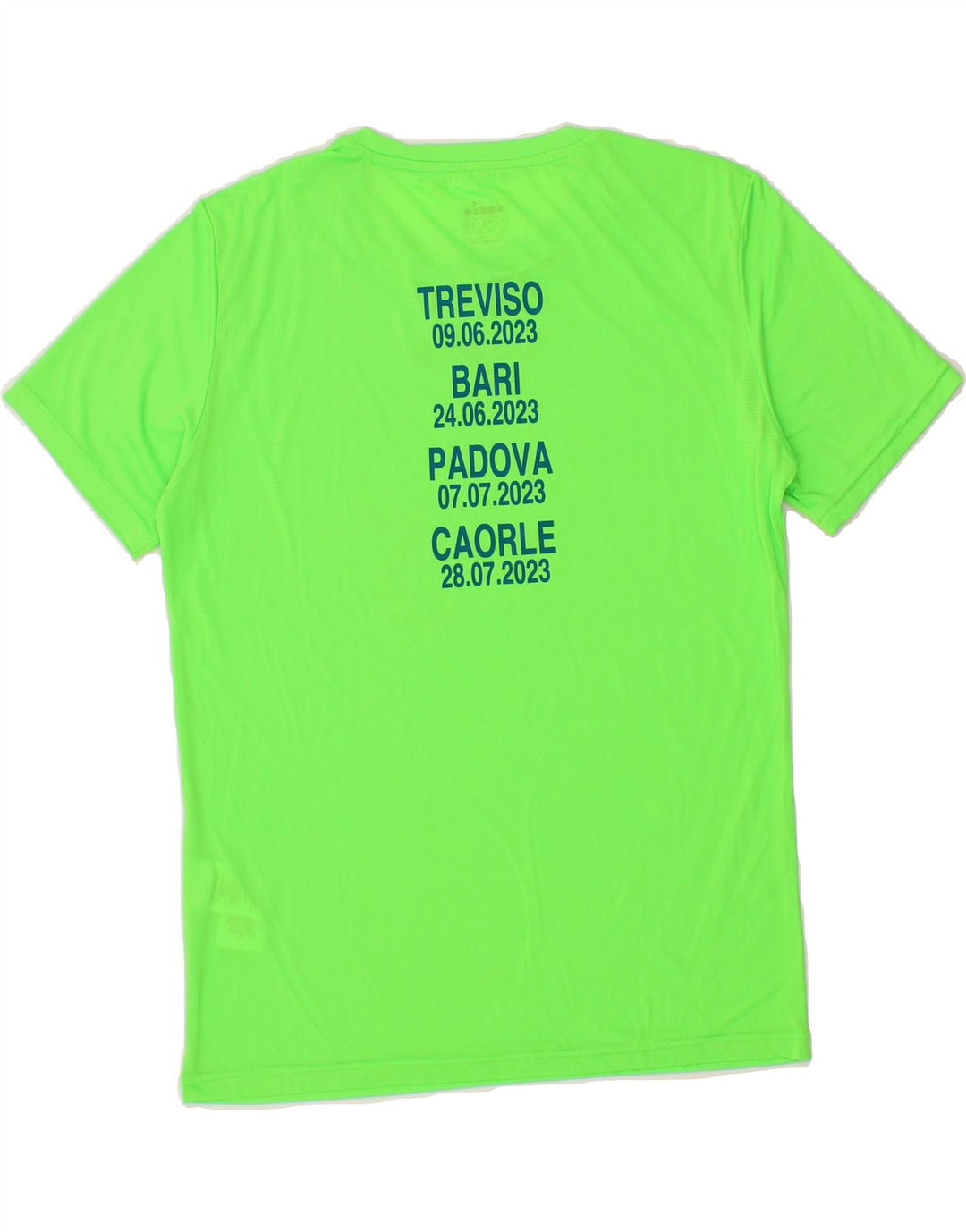 DIADORA Mens Graphic T-Shirt Top Medium Green Polyester Vintage Diadora and Second-Hand Diadora from Messina Hembry 
