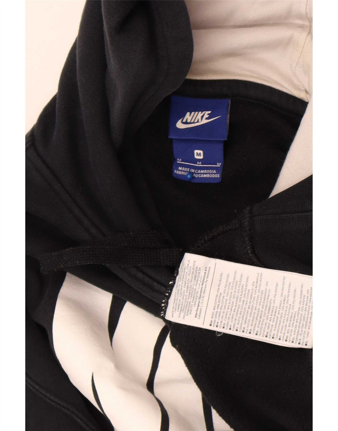 Nike Herren-Kapuzenpullover mit Grafik, mittelschwarz, Baumwolle