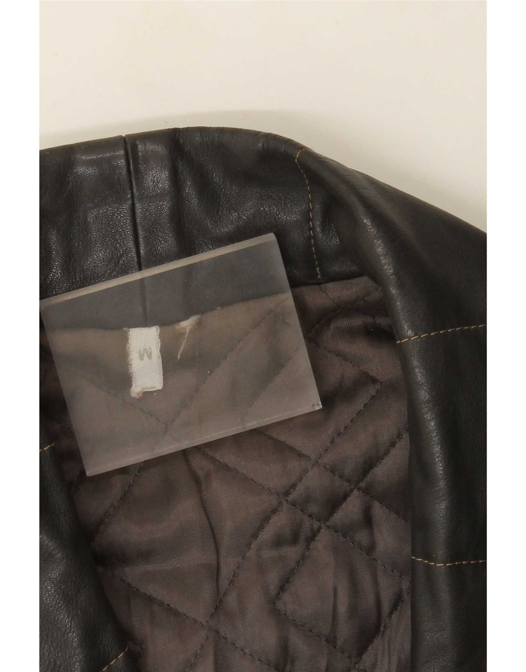 Vintage Herren Loose Fit Lederjacke UK 38 Mittelgrau