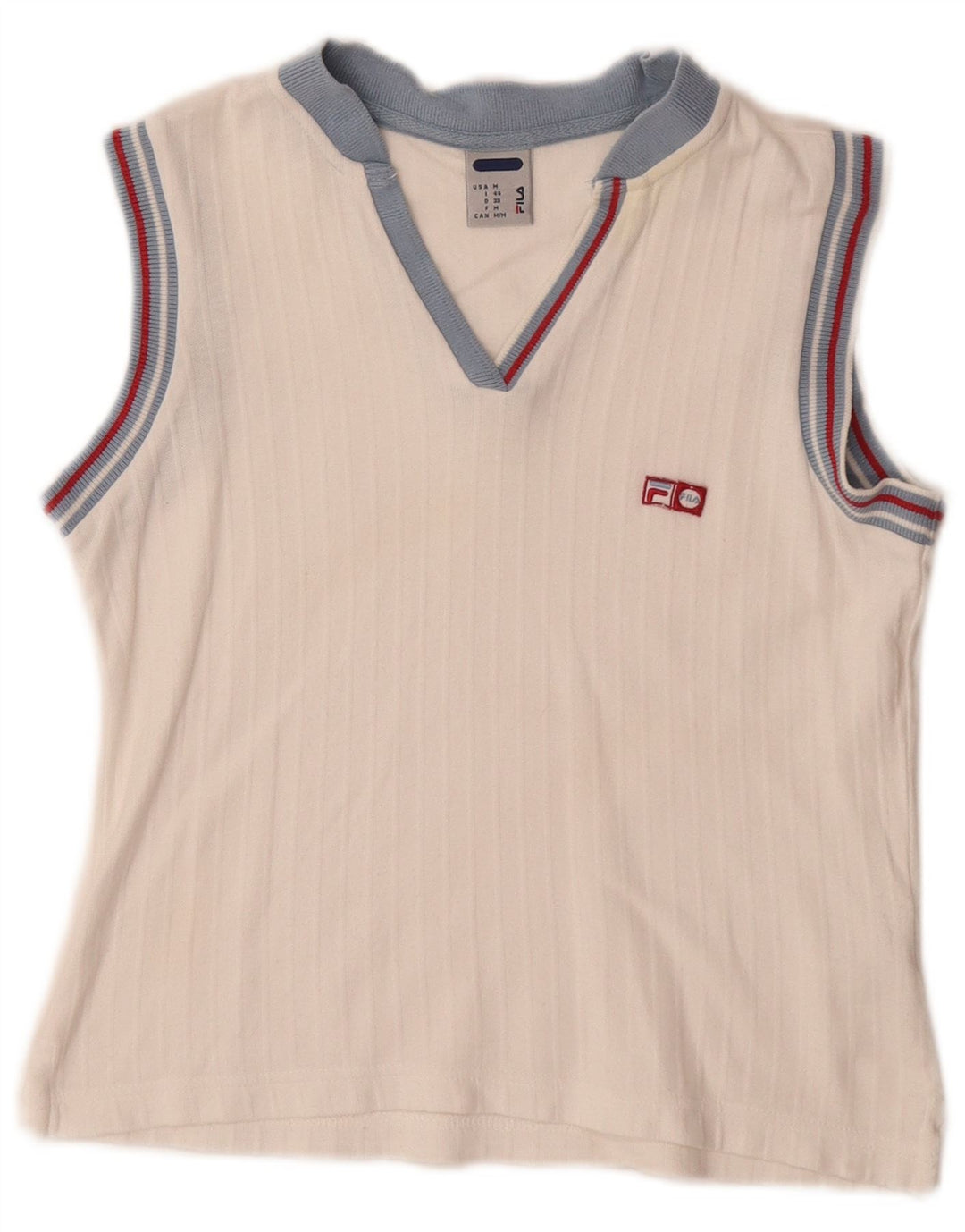 Fila Damen Weste Top IT 44 Mittelweiße Baumwolle