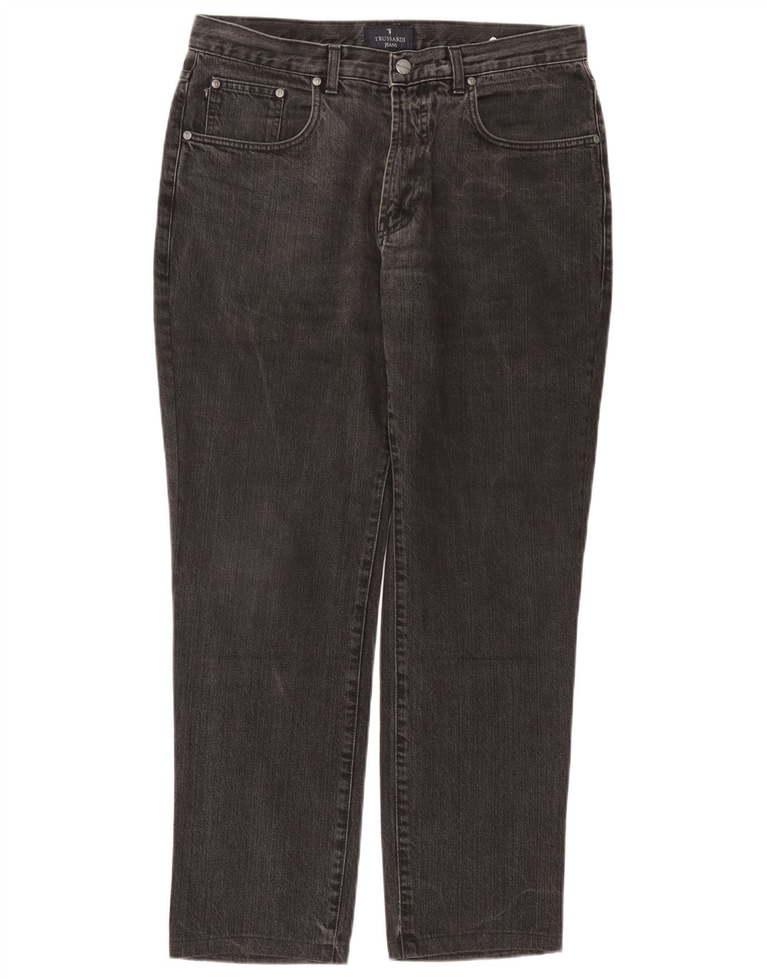 Trussardi Herren Straight Jeans W34 L29 Grau