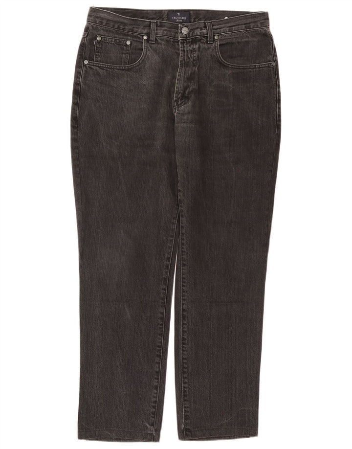 Trussardi Herren Straight Jeans W34 L29 Grau
