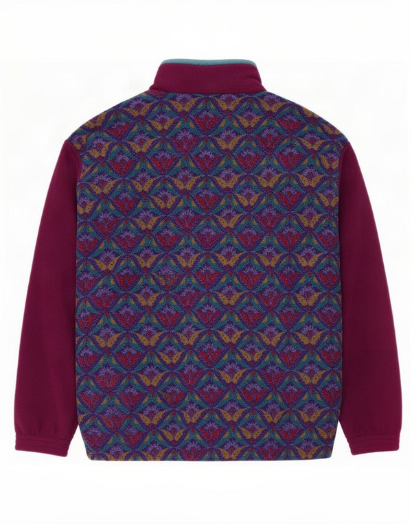 Brugi Damen-Fleecepullover mit abstraktem Muster, lockere Passform, UK 18, XL, Kastanienbraun