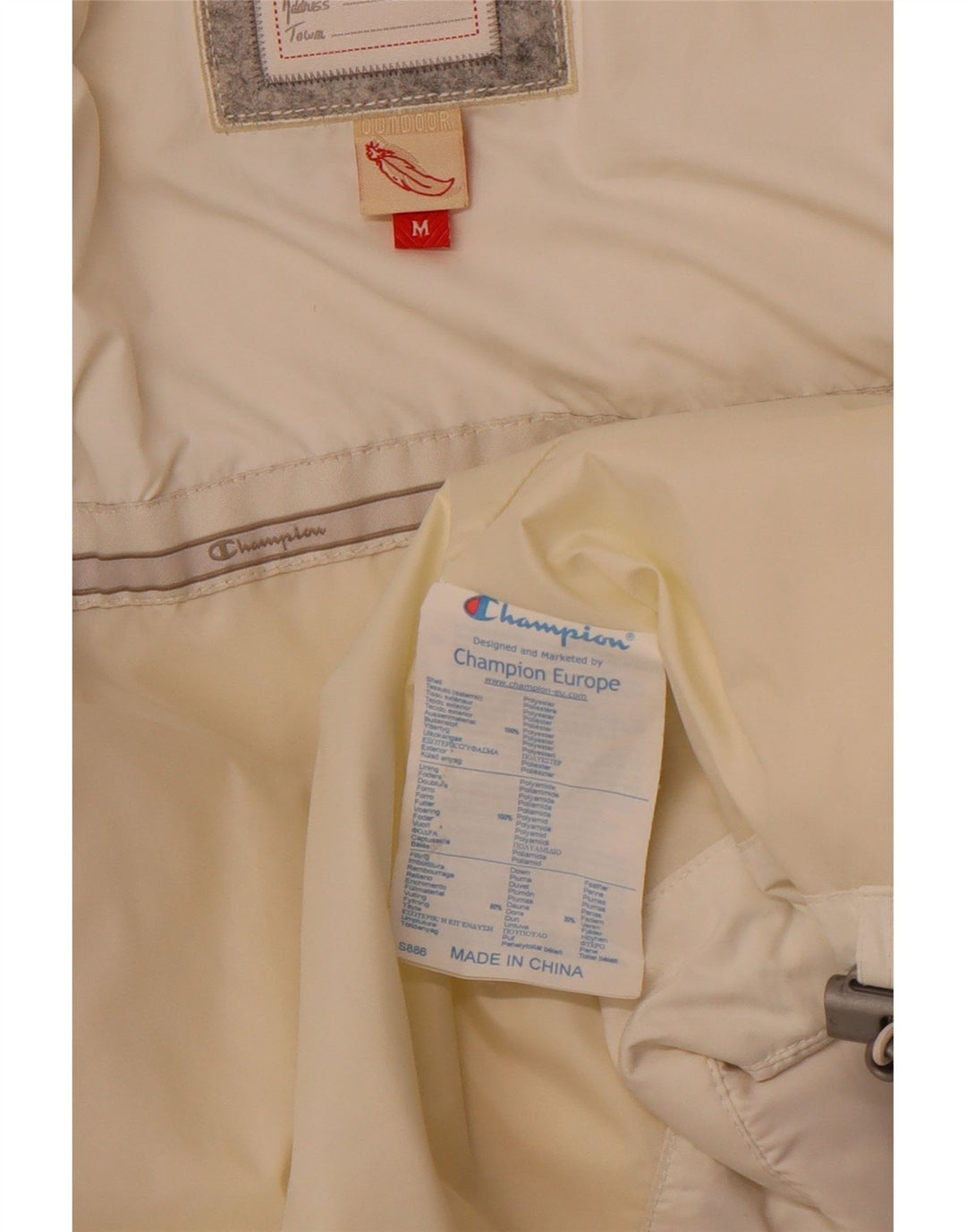 CHAMPION Wattierte Damenjacke UK 14 Mittelweißes Polyester