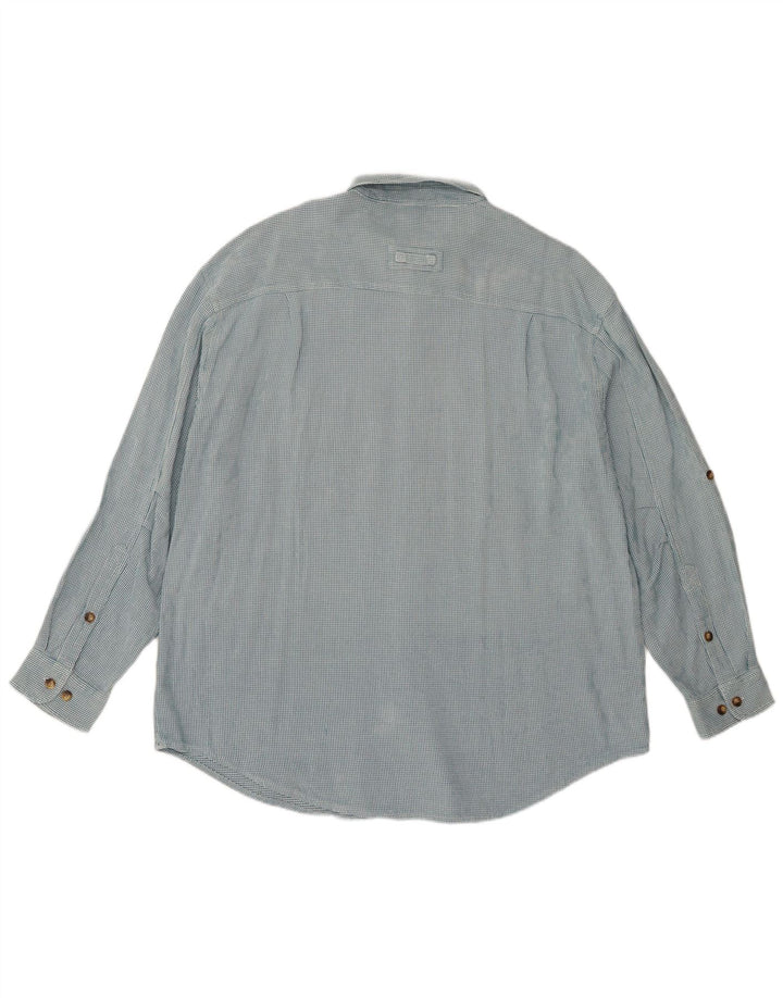 Orvis Herrenhemd XL Blau Baumwolle