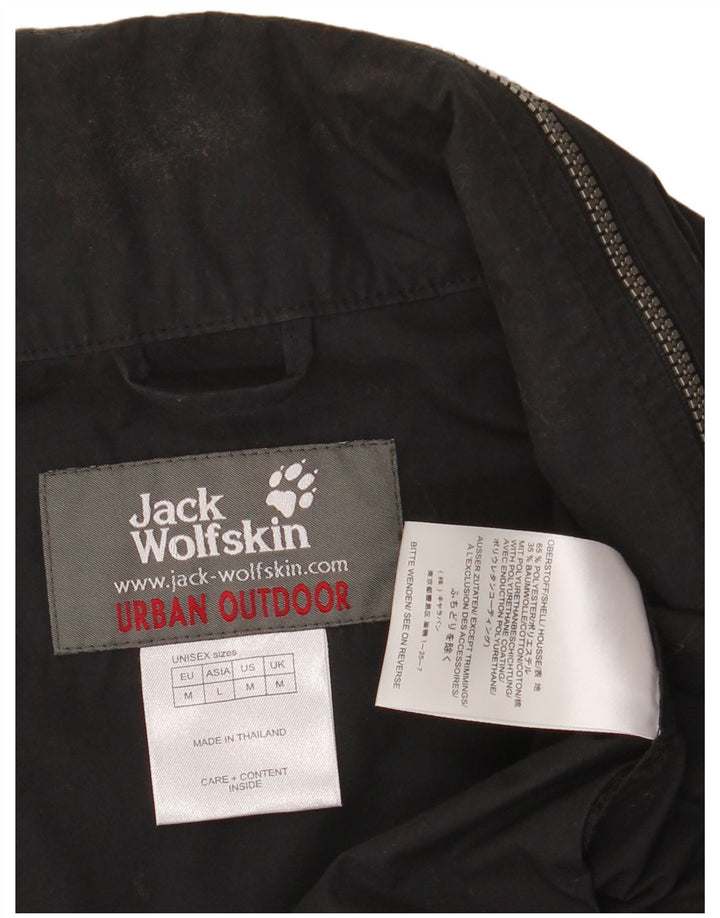 JACK WOLFSKIN Herren-Regenjacke mit Kapuze und Grafik, UK 38, Mittelschwarz, Polyester
