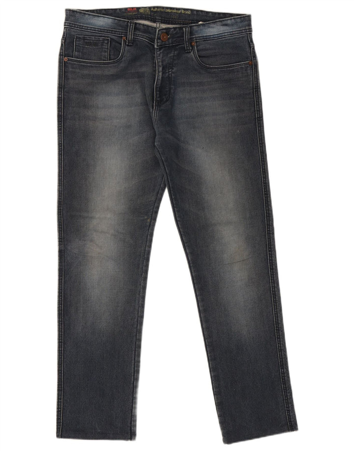 Wrangler Herren Straight Jeans W36 L30 Blaue Baumwolle