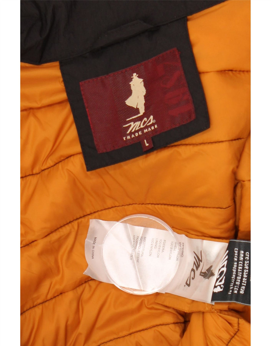 MARLBORO CLASSICS Herren Wattierte Jacke UK 40 Large Schwarz Nylon