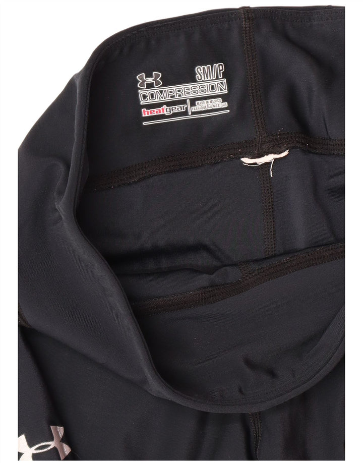 UNDER ARMOUR Damen Heat Gear Capri Leggings UK 8 Small Marineblau