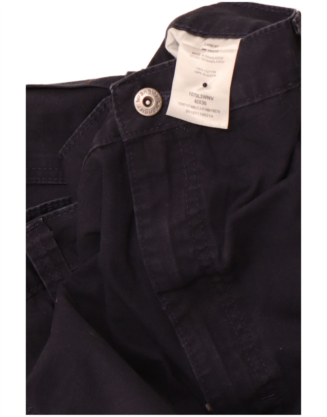 WRANGLER Gerade Cargohose für Herren, W40, L30, marineblaue Baumwolle