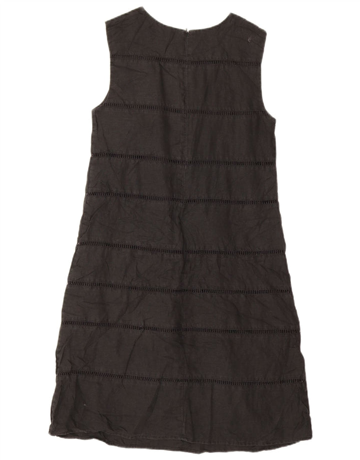 Hobbs Damen ärmelloses Basic-Kleid, Größe S, Schwarz, Leinen