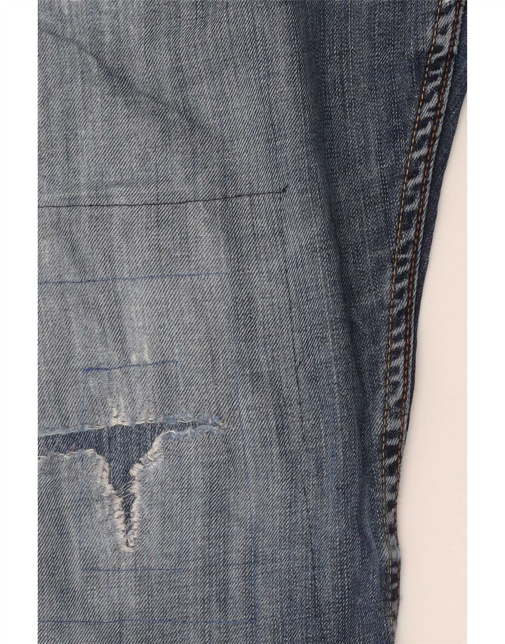Levi's Herren 507 Distressed Bootcut Jeans W34 L30 Blaue Baumwolle