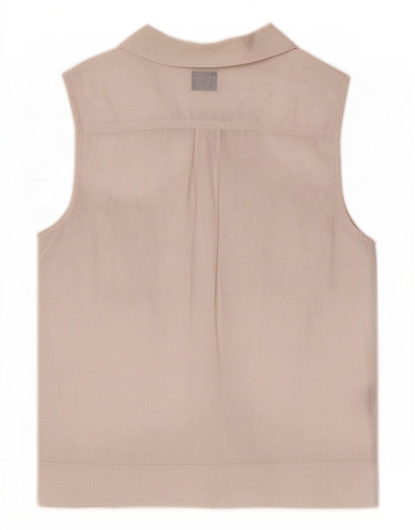 Max & Co. Ärmellose Damen-Hemdbluse IT 40 Small aus weißem Leinen