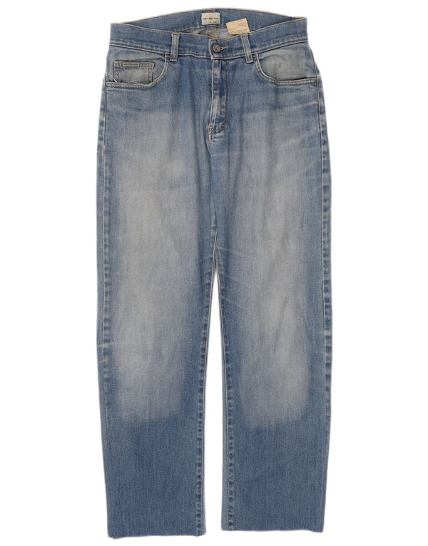 CALVIN KLEIN Herren-Cropped-Jeans W30 L29 Blaue Baumwolle