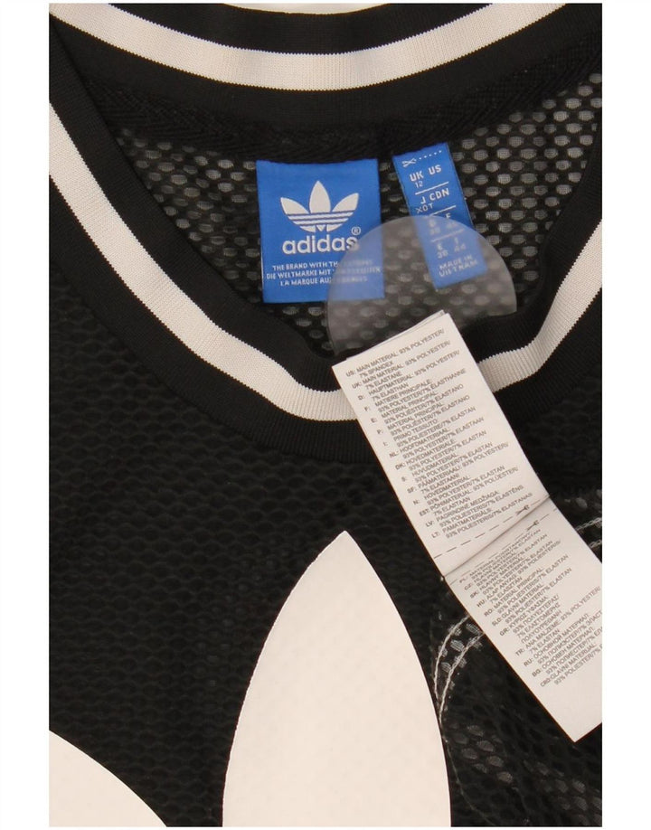 Adidas Damen Graphic Vest Top UK 12 Mittelschwarzes Polyester