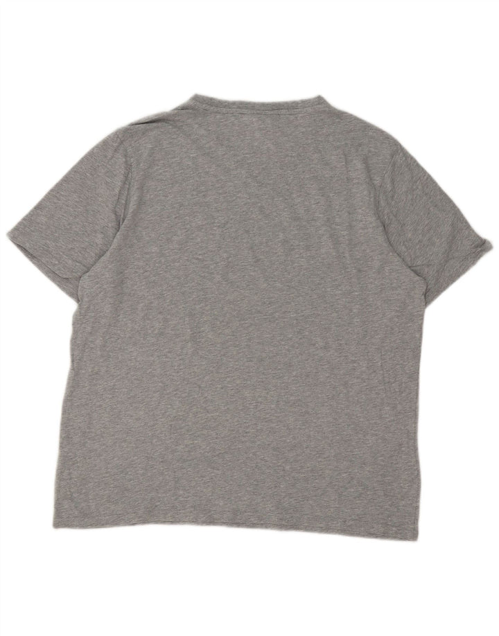 Fila Herren-T-Shirt-Oberteil, groß, grau gesprenkelte Baumwolle