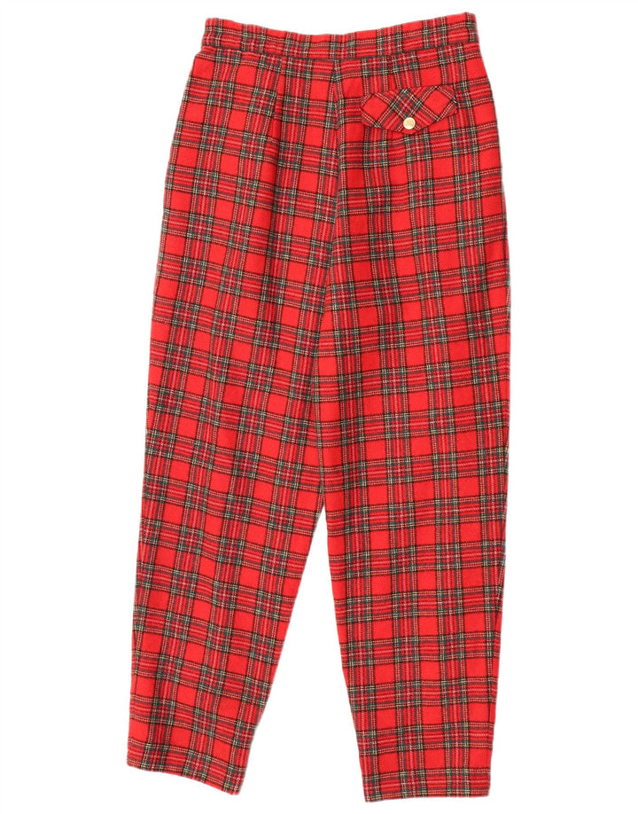 VINTAGE Damen-Chinohose mit Pegged, W25, L26, rot kariert