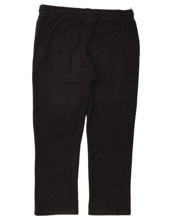 Marks & Spencer Herren Fleece-Trainingshose, Größe L, Schwarz, Polyester
