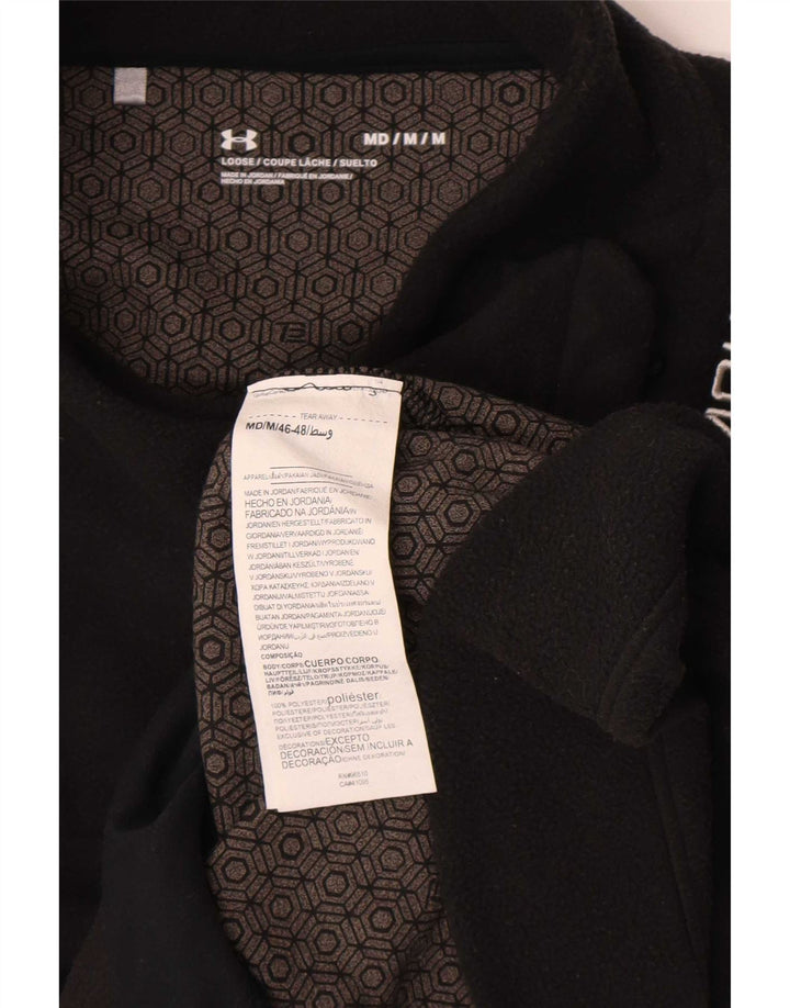 Under Armour Damen-Fleecepullover mit grafischem Reißverschluss und Kragen, UK 14, mittelschwarz