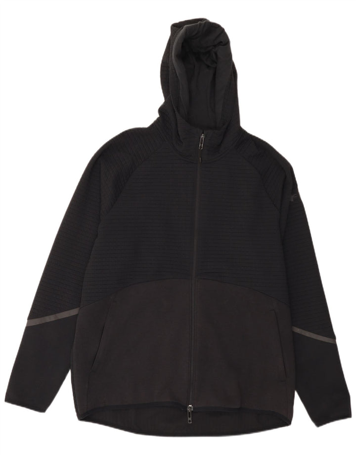 Under Armour Herren-Kapuzenpullover mit Reißverschluss, groß, aus schwarzem Polyester